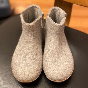 Glerups Gray Wool Slipper Boots